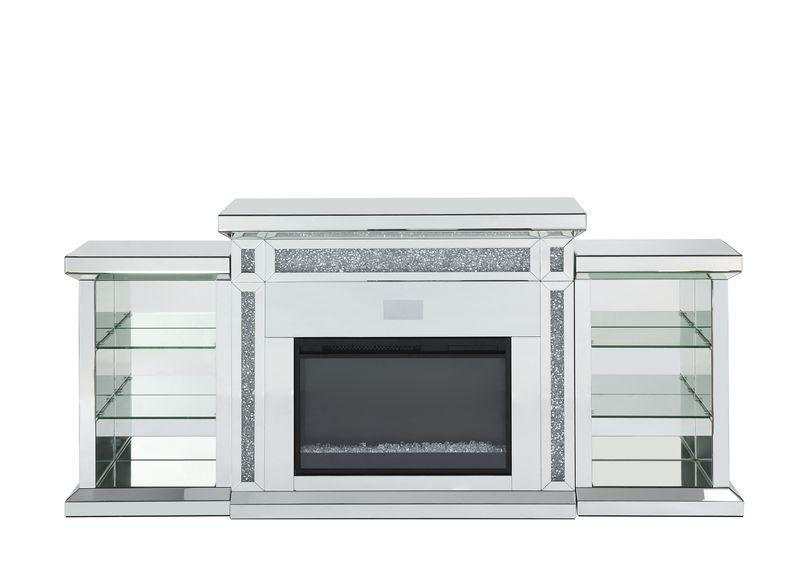 Noralie Glam Style LED Fireplace w/ Bluetooth - Ornate Home