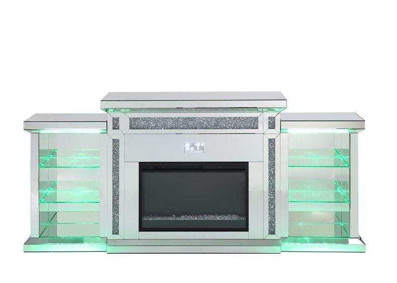 Noralie Glam Style LED Fireplace w/ Bluetooth - Ornate Home