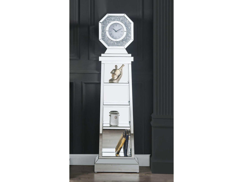 Noralie Grandfather Clock w/ 4 Shelves - Ornate Home