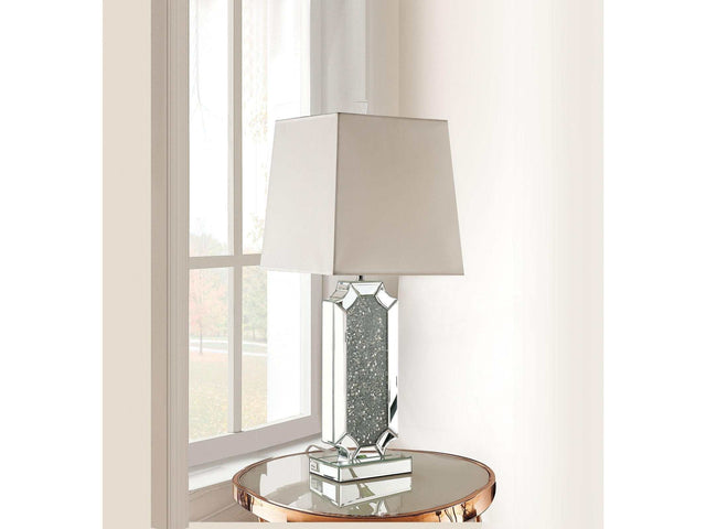 Noralie Table Lamp w/ White Shade - Ornate Home