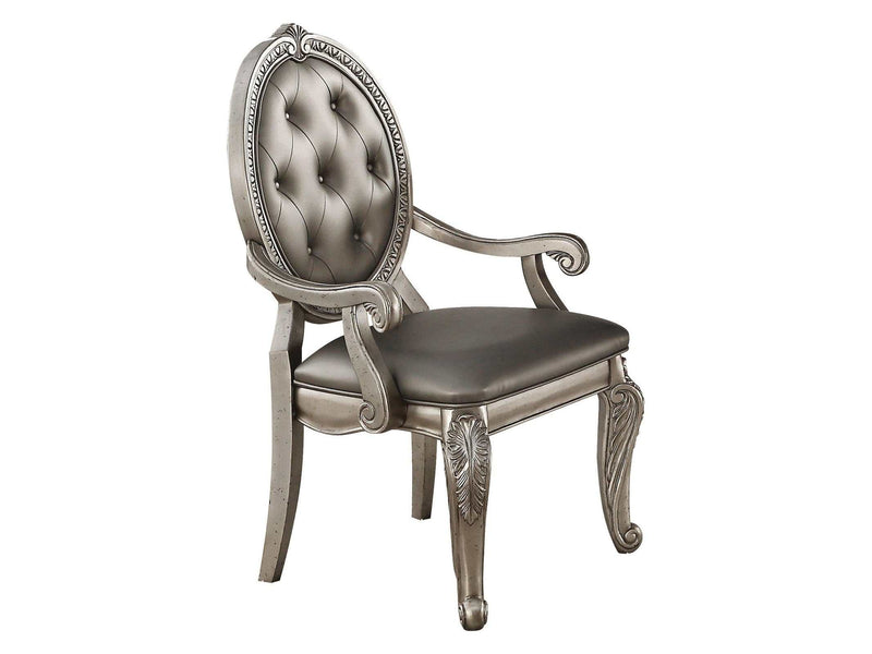 Northville Antique Silver Arm Chair - Ornate Home
