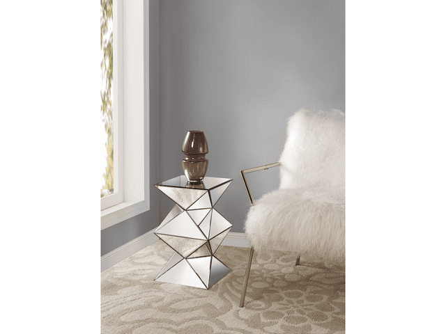 Nyoka Mirrored Pedestal Stand - Ornate Home