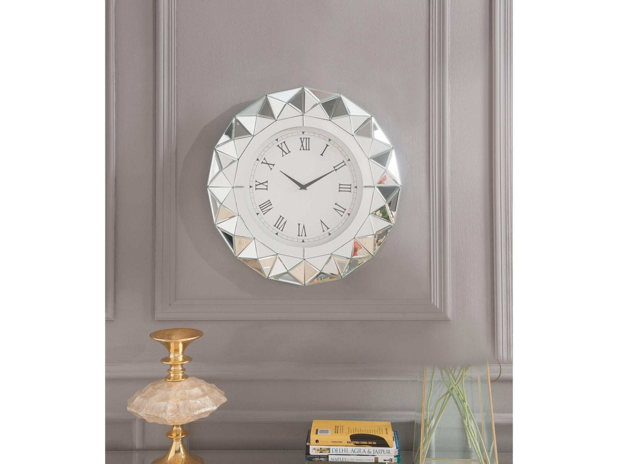 Nyoka Mirrored Wall Clock - Ornate Home