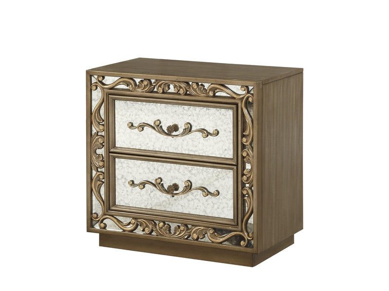 Orianne Antique Gold Nightstand - Ornate Home