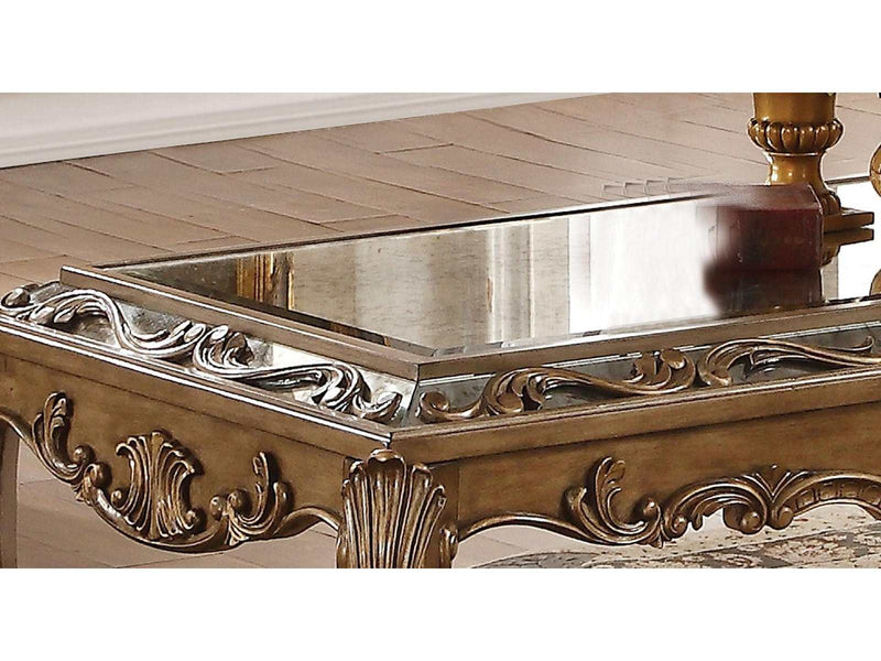 Orianne Mirrored & Antique Gold Coffee Table - Ornate Home