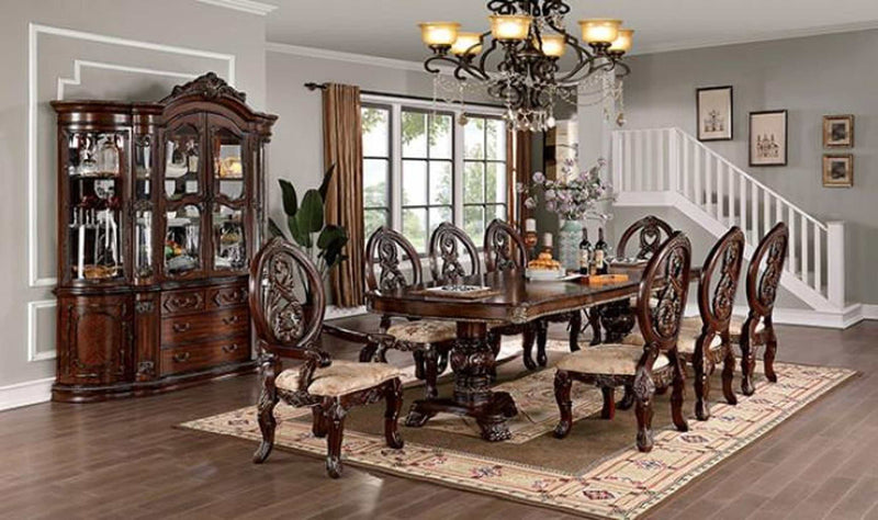 Normandy Brown Cherry Dining Table w/ 2 Leaves - Ornate Home