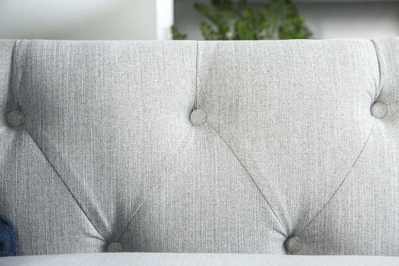 Ornella - Light Gray & Blue -  L Shape Sectional Sofa - Ornate Home