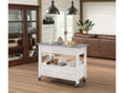 Ottawa Stainless Steel & White Kitchen Cart - Ornate Home