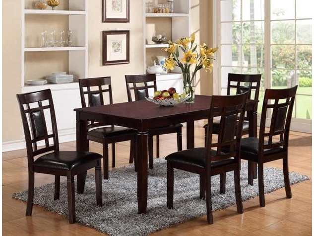 Paige Brown 7Piece Dining Set - Ornate Home