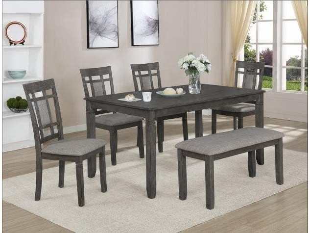 Paige Gray 6Piece Dining Room Set - Ornate Home