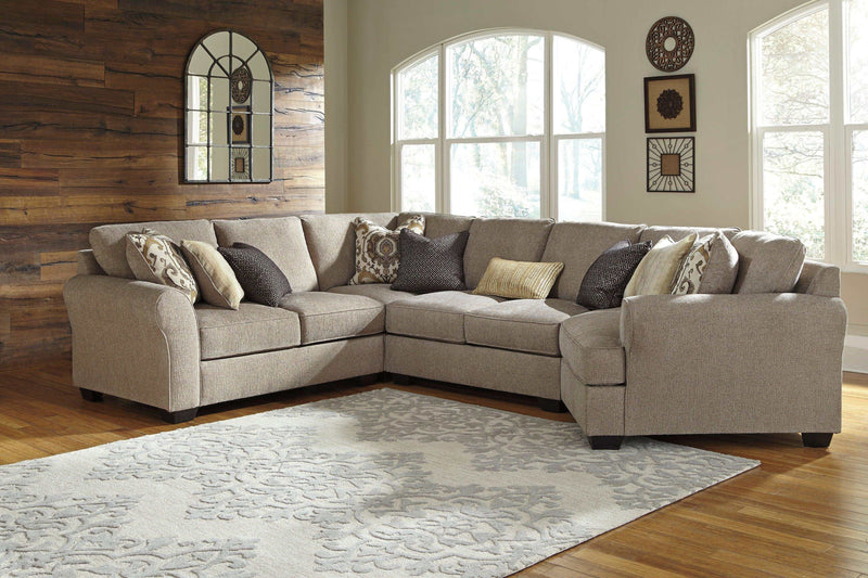 Pantomine 4pc Sectional w/ Armless Loveseat & RAF Cuddler - Ornate Home