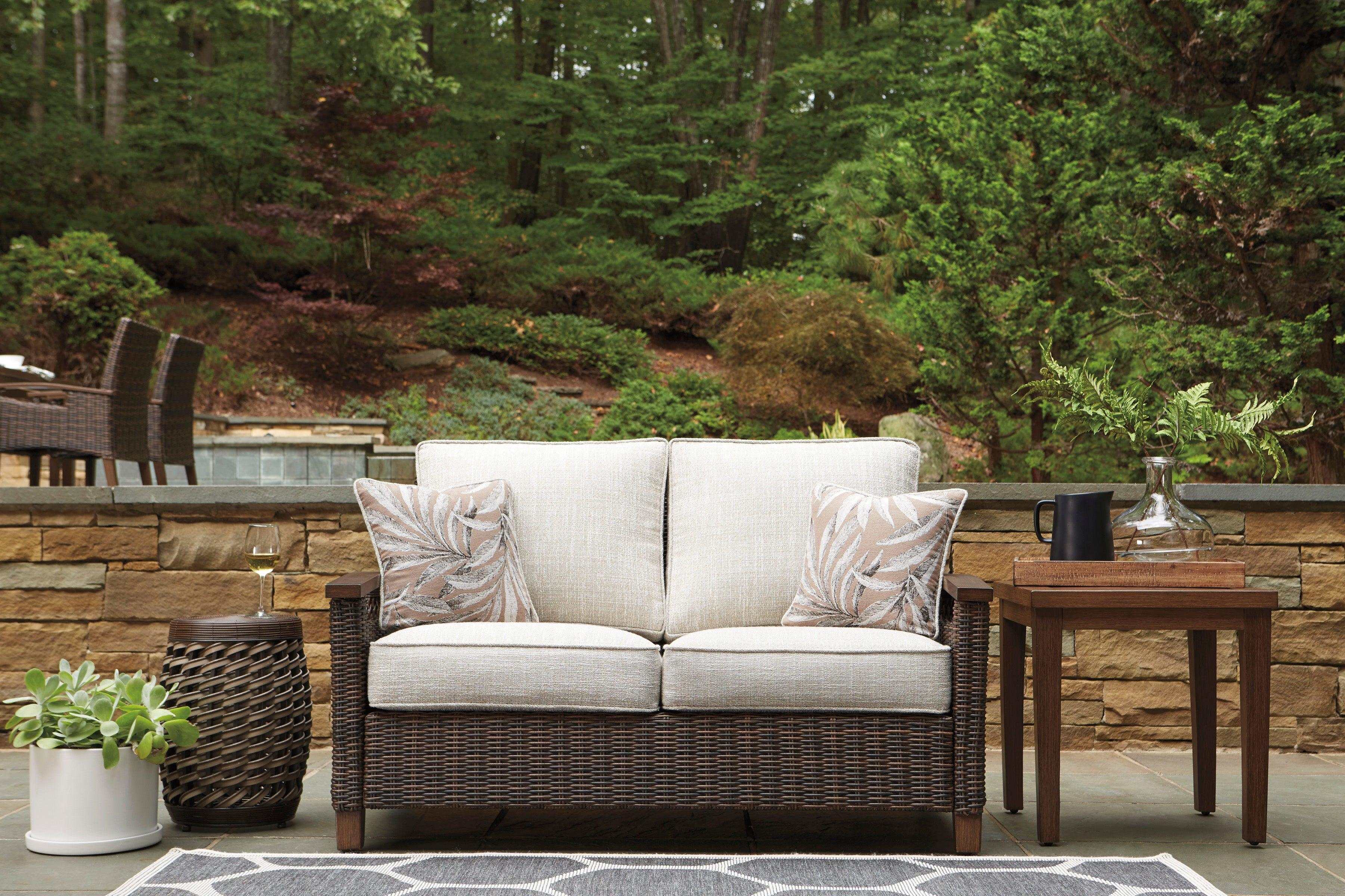 Paradise Trail Outdoor Loveseat w/ Cushion - Ornate Home