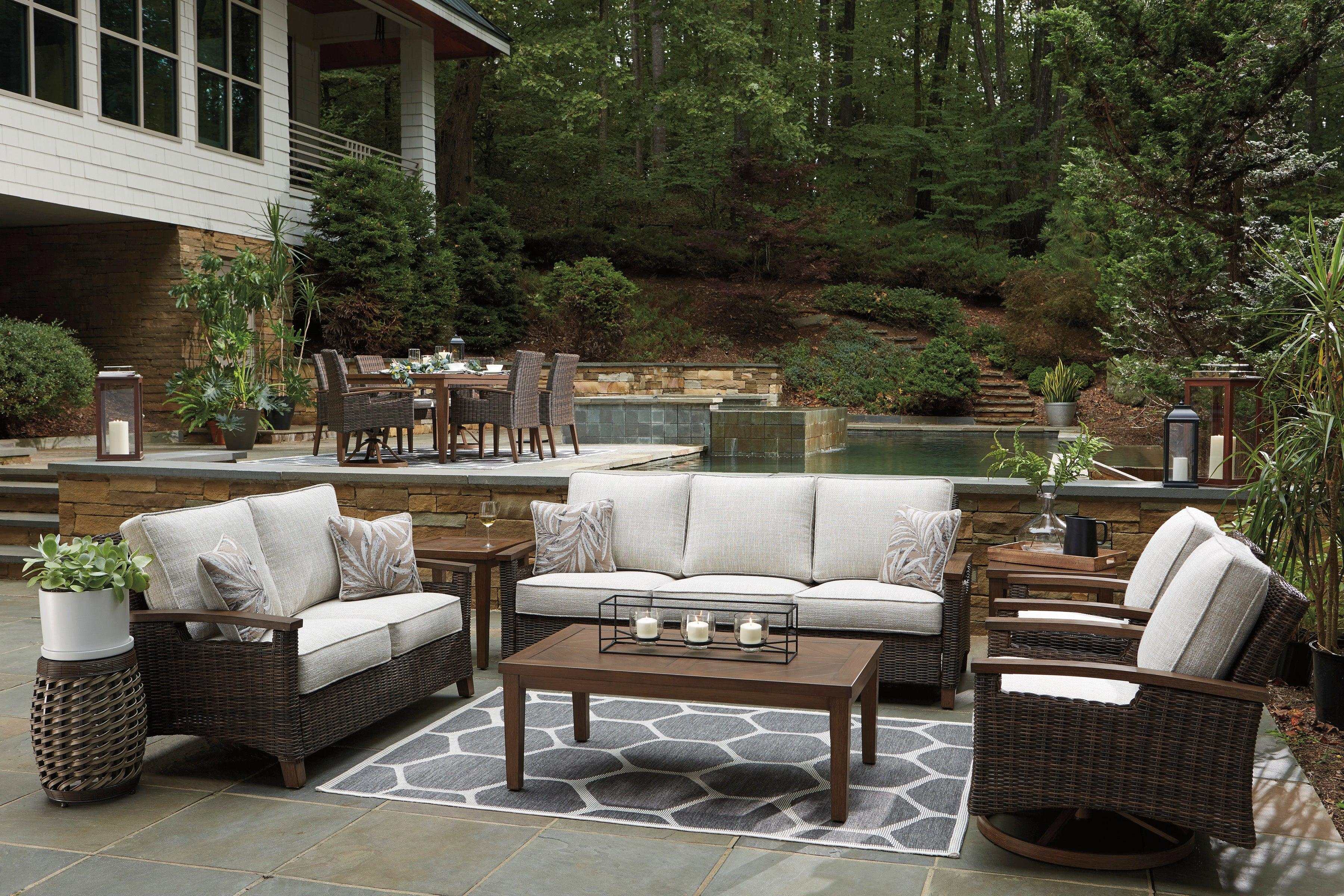 Paradise Trail Outdoor Loveseat w/ Cushion - Ornate Home