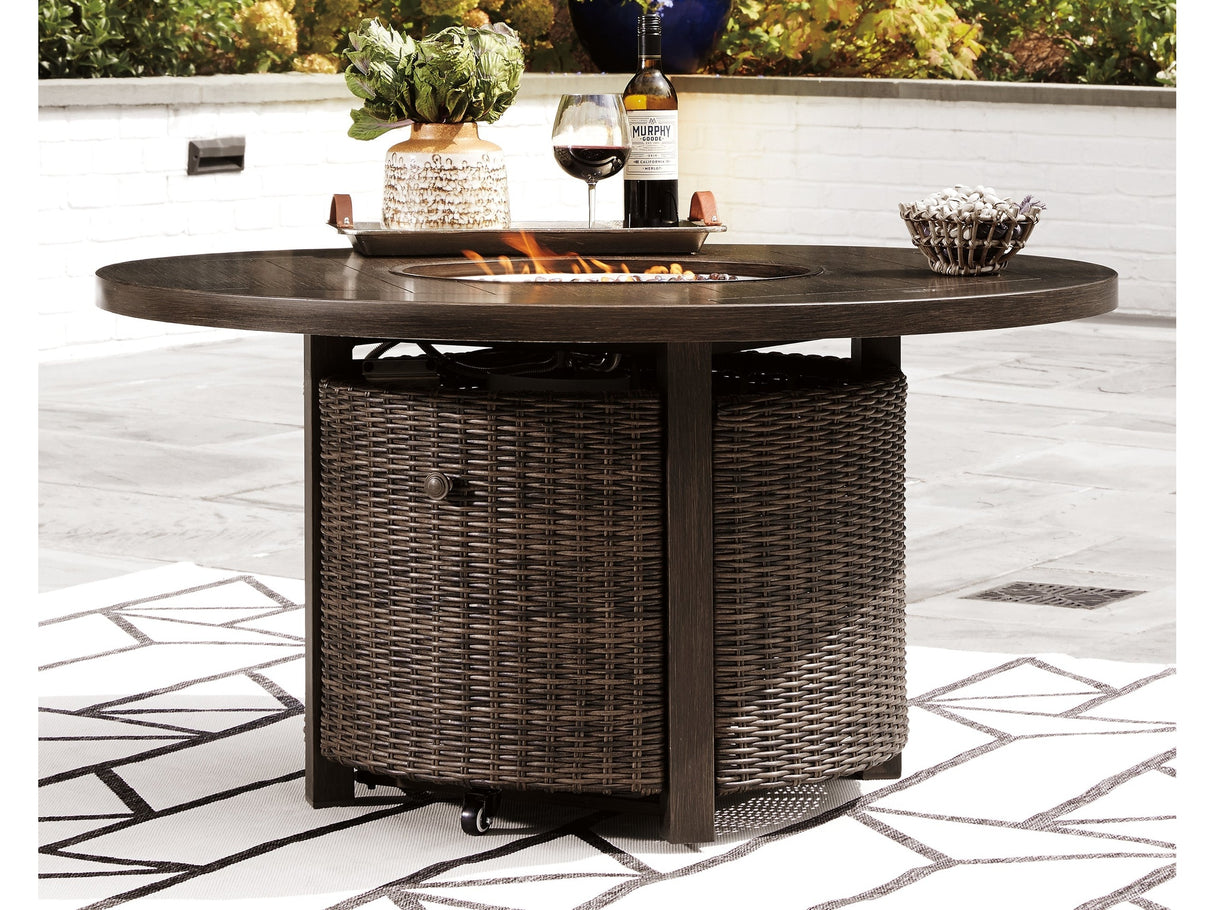 Paradise Trail Round Outdoor Fire Pit Table - Ornate Home