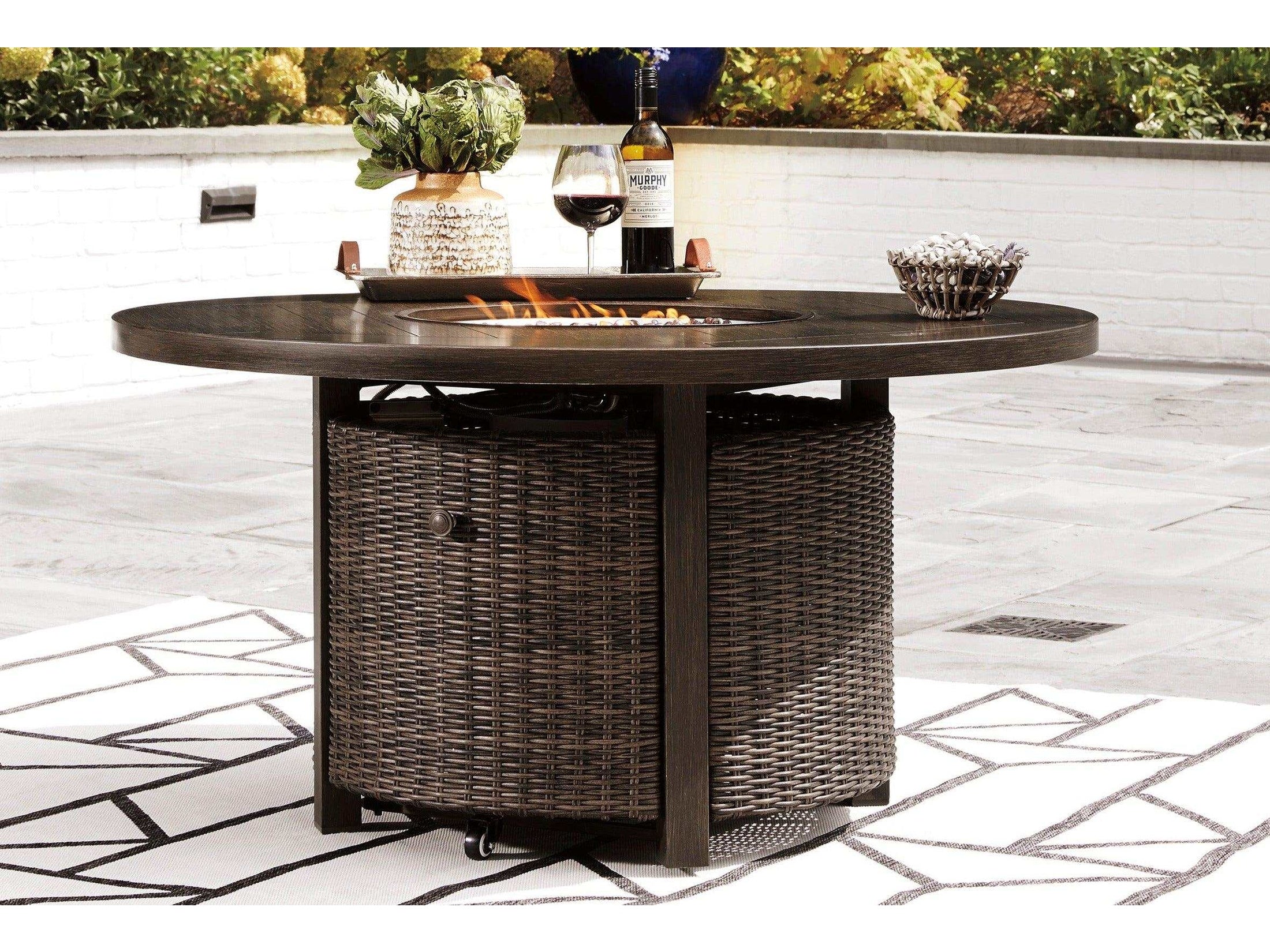 Paradise Trail Round Outdoor Fire Pit Table - Ornate Home