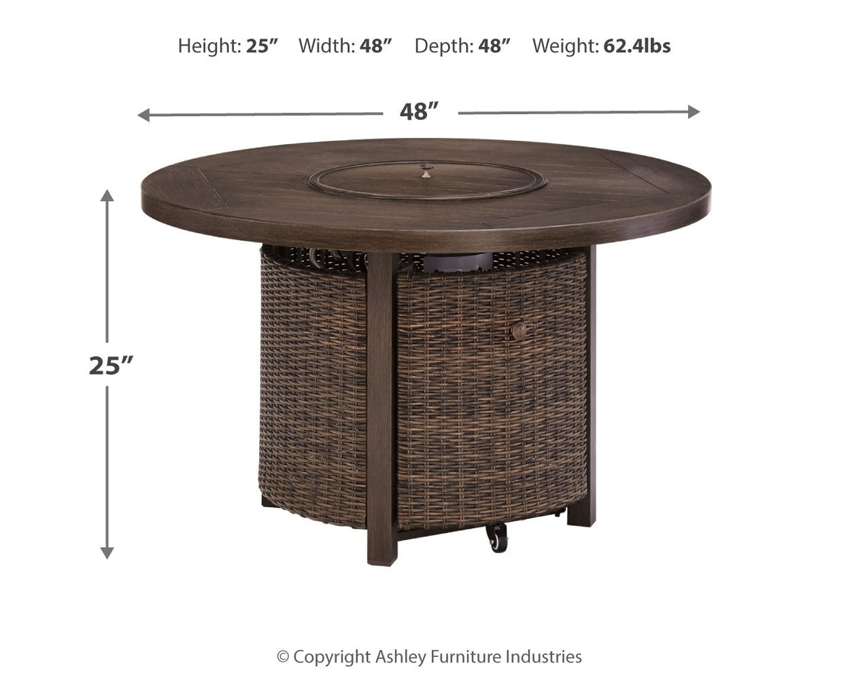 Paradise Trail Round Outdoor Fire Pit Table - Ornate Home