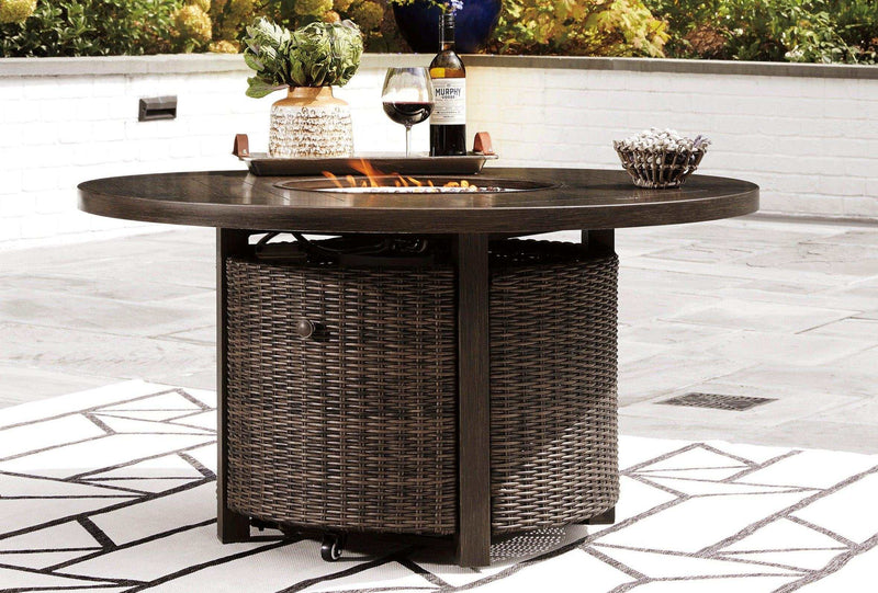 Paradise Trail Round Outdoor Fire Pit Table - Ornate Home