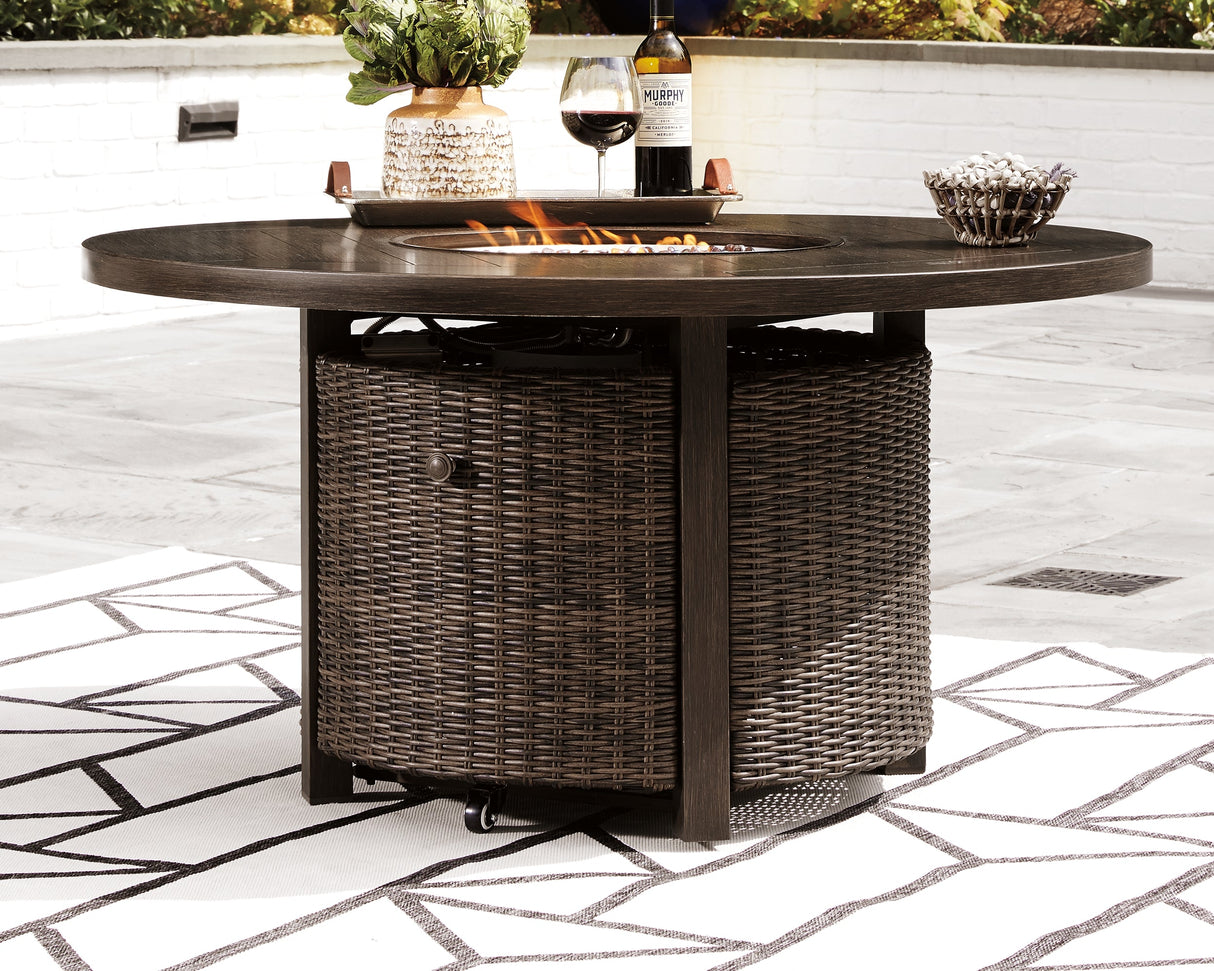 Paradise Trail Round Outdoor Fire Pit Table - Ornate Home