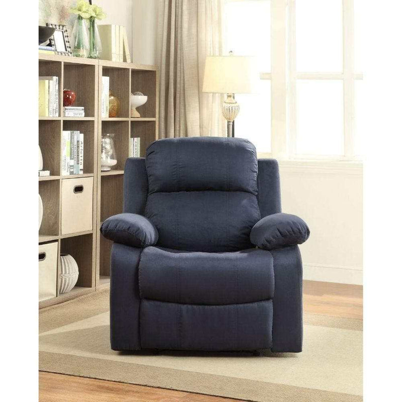Parklon - Blue Microfiber - Recliner Chair - Ornate Home