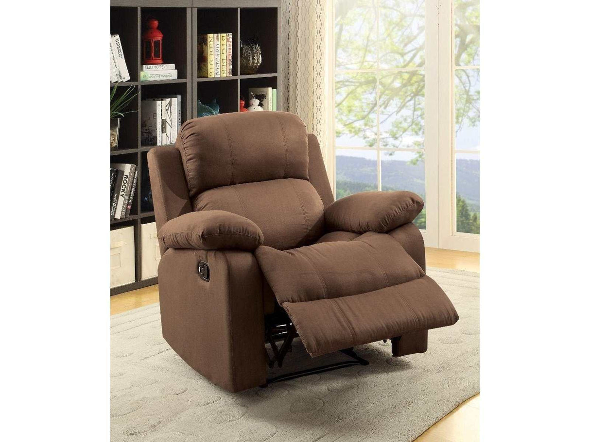 Parklon Chocolate Microfiber Recliner Chair - Ornate Home