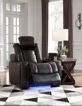 Party Time Midnight Power Recliner w/ Blue LED - Ornate Home