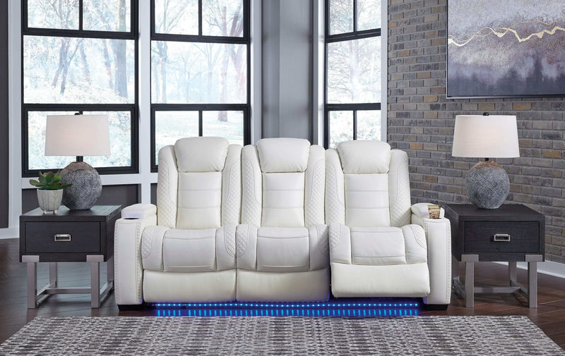 Party Time Power Reclining Sofa w/LED & Drop Down Table - Ornate Home