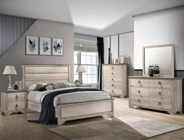 Patterson Driftwood Gray Panel Bedroom Set - Ornate Home