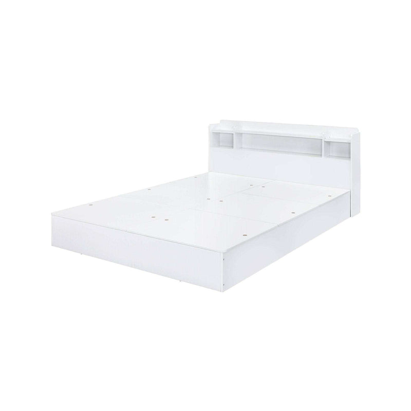Perse White Queen Platform Bed - Ornate Home