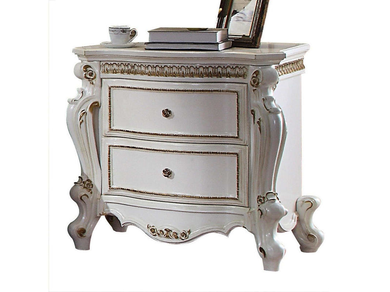 Picardy Antique Pearl Nightstand - Ornate Home