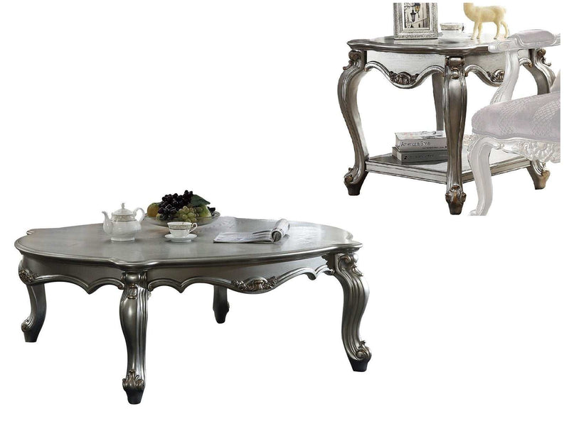Picardy Antique Platinum Coffee Table - Ornate Home