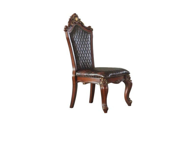 Picardy Cherry Oak & PU Side Chair - Ornate Home