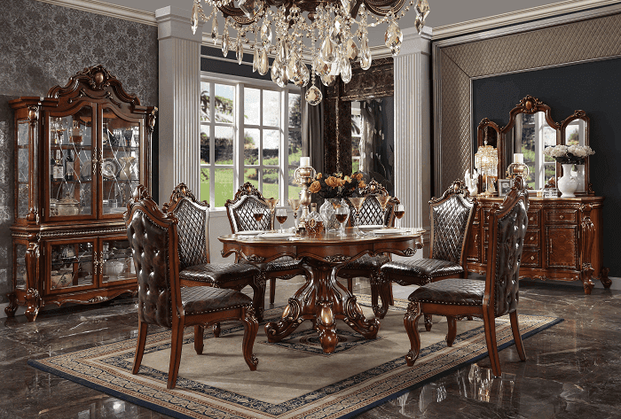 Picardy Cherry Oak Dining Table - Ornate Home