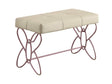 Priya II White & Light Purple Bench - Ornate Home