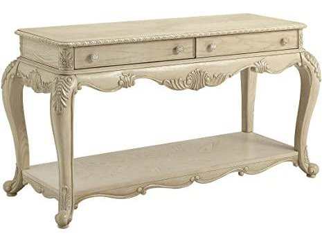 Ragenardus Antique White Sofa Table - Ornate Home