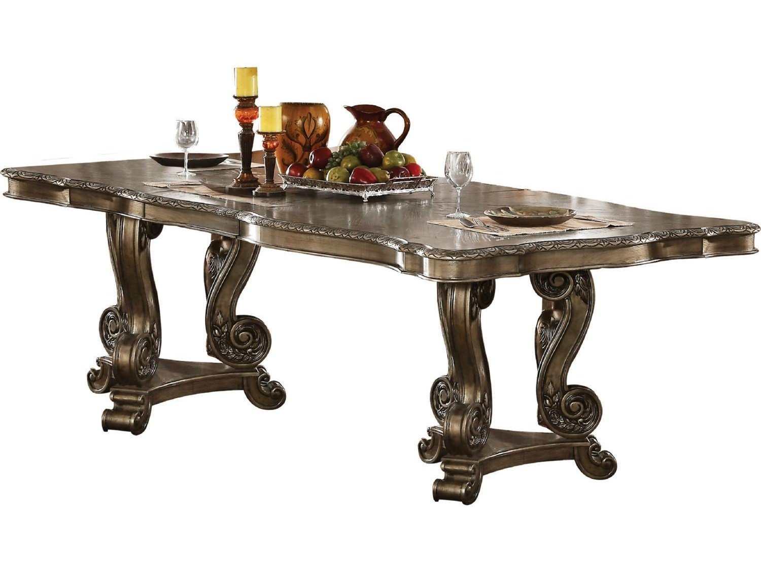 Ragenardus Vintage Oak Rectangular Dining Table - Ornate Home