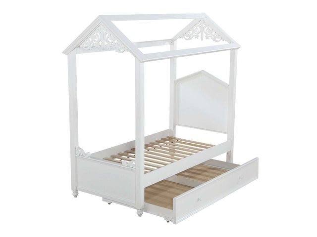 Rapunzel White Twin Bed - Ornate Home