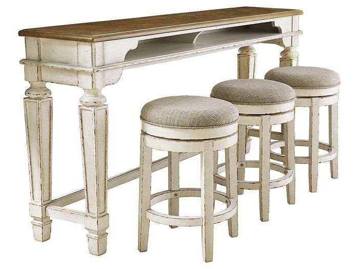 Realyn Counter Height Dining Table w/ 3 Barstools - Ornate Home