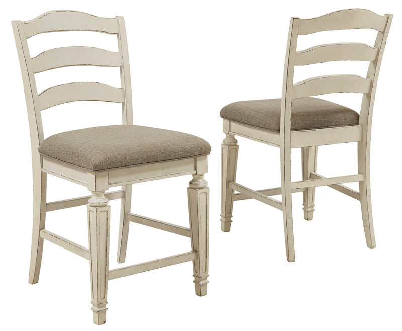 Realyn Counter Height Ladderback Bar Stool (Set of 2) - Ornate Home
