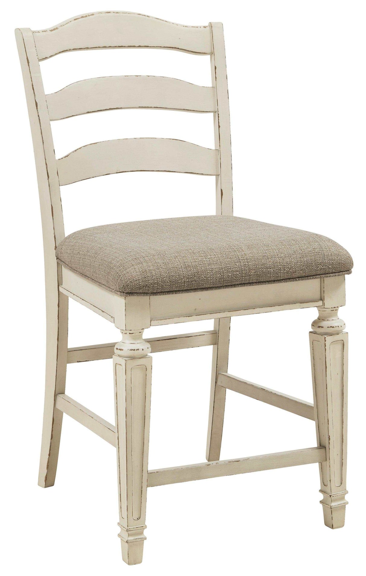 Realyn Chipped White Counter Height Bar Stool (Set of 2) - Ornate Home