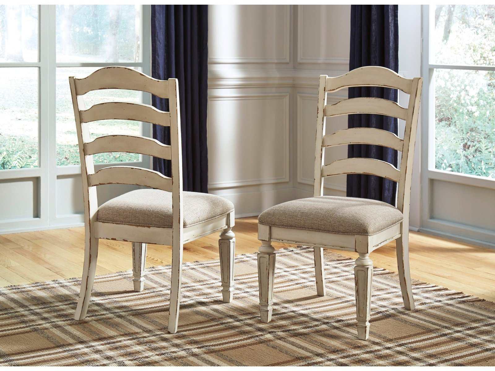 Realyn Chipped White Dining Chair (Set of 2) - Ornate Home