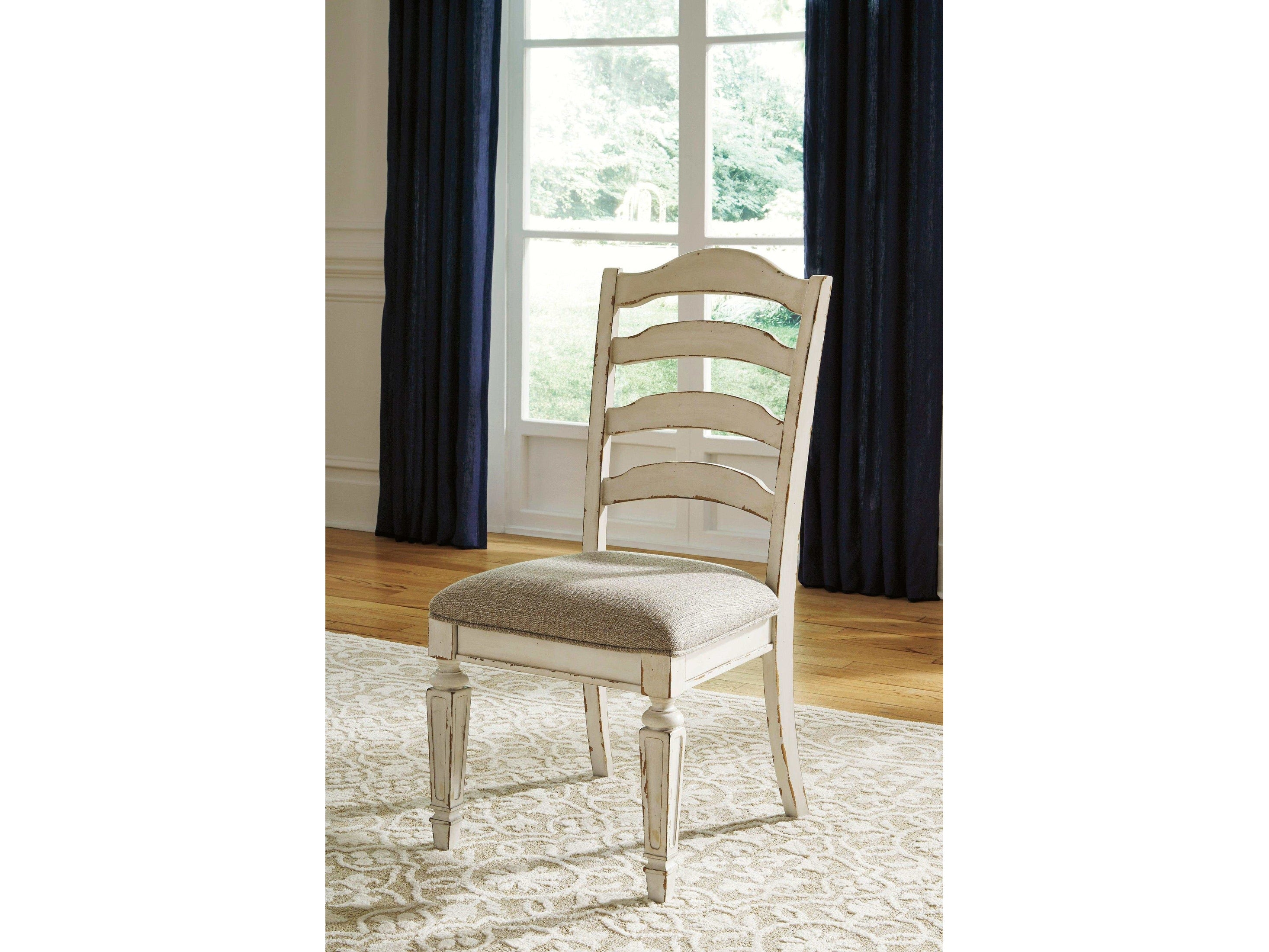 Realyn Chipped White Dining Chair (Set of 2) - Ornate Home