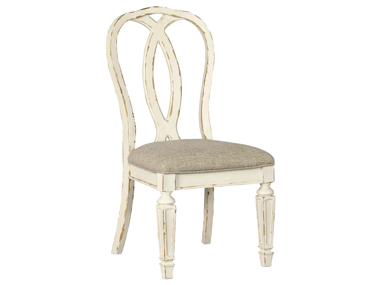 Realyn Chipped White Dining Chair (Set of 2) - Ornate Home