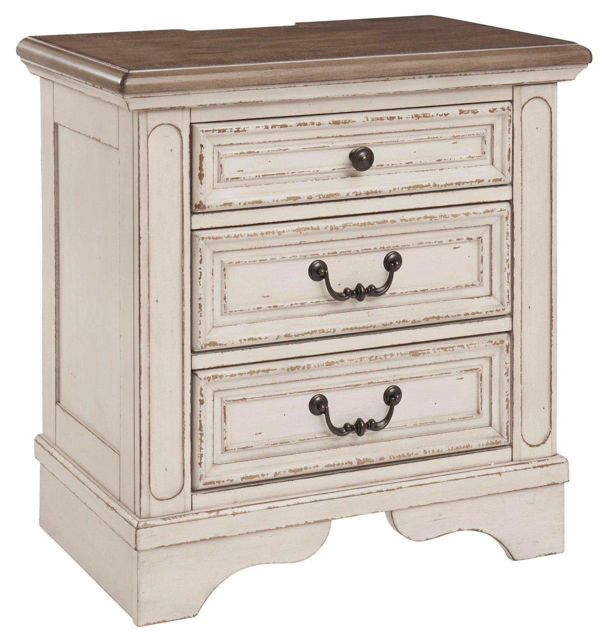 Realyn Nightstand w/ Three Drawer - Ornate Home