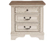 Realyn Nightstand w/ Three Drawer - Ornate Home