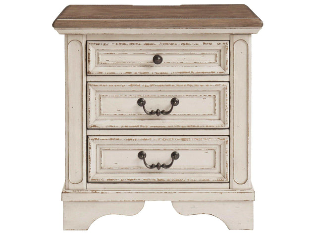 Realyn Nightstand w/ Three Drawer - Ornate Home