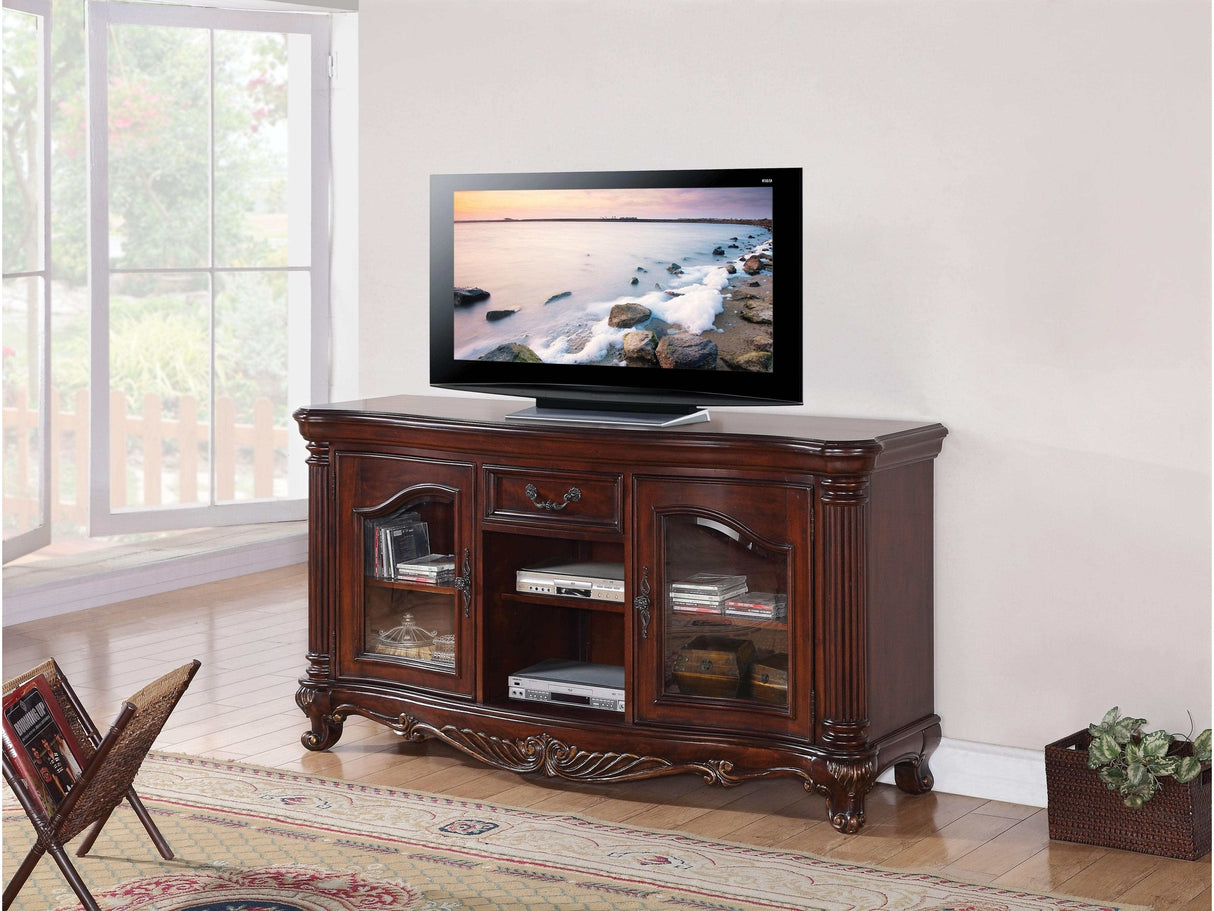 Remington Brown Cherry TV Stand - Ornate Home