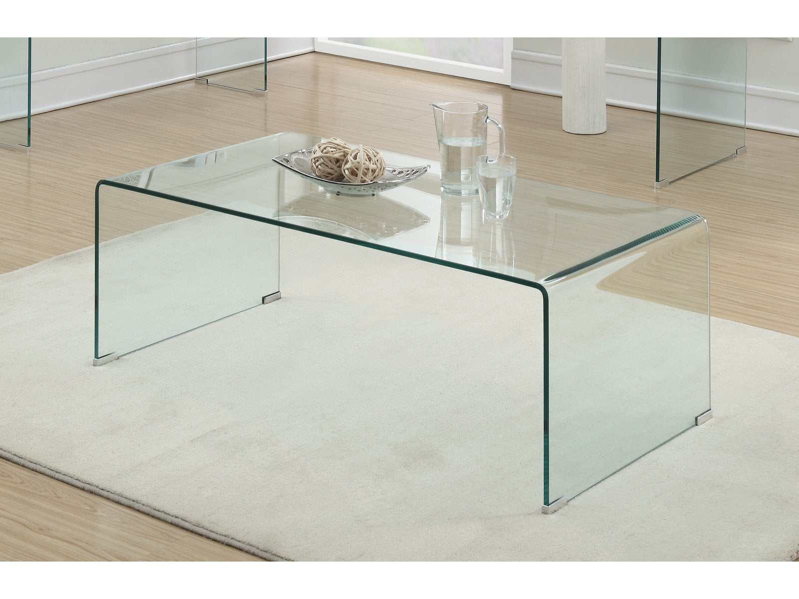 Retmo Clear Rectangular Coffee Table Clear - Ornate Home