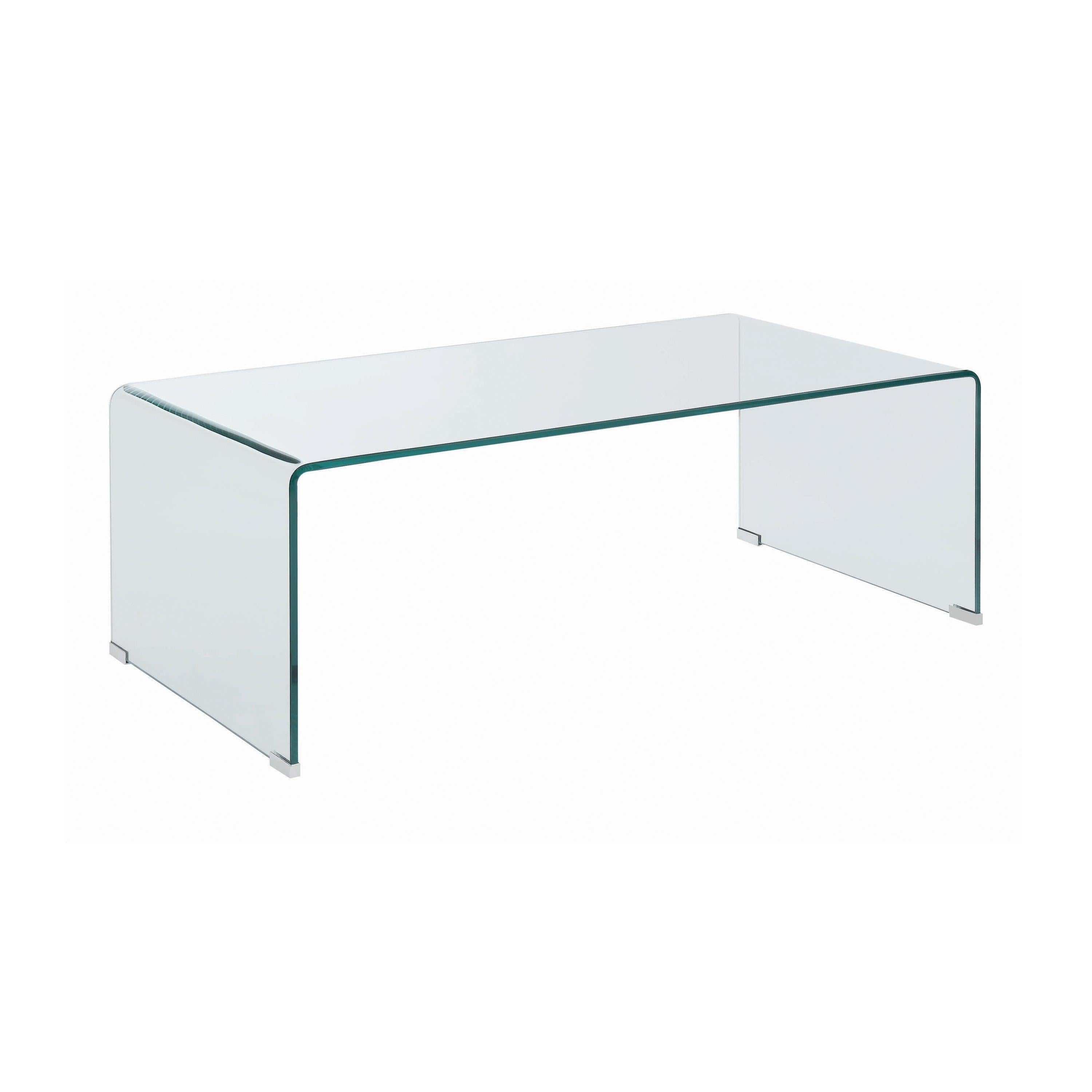 Retmo Clear Rectangular Coffee Table Clear - Ornate Home