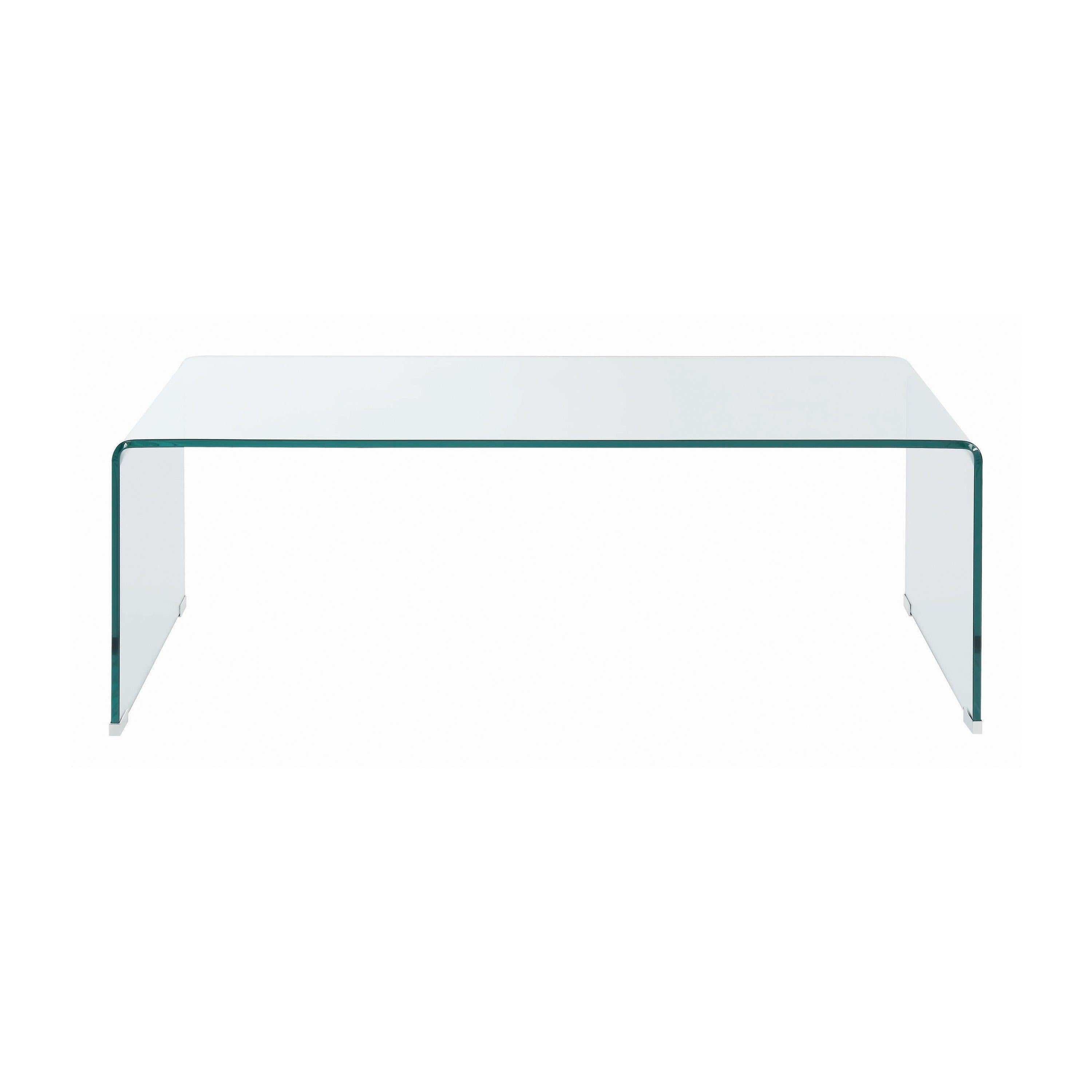 Retmo Clear Rectangular Coffee Table Clear - Ornate Home