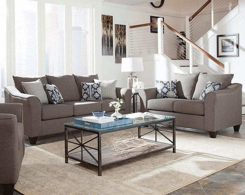 Salizar - Grey - Stationary Sofa - Ornate Home
